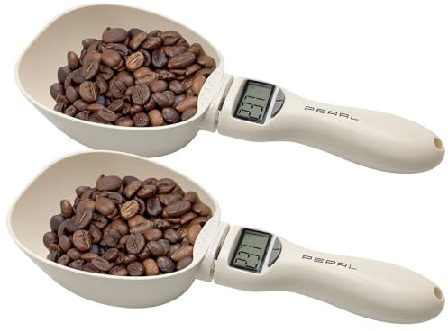 PEARL Messlöffel: 2er-Set Digitale XL-Löffel-Waagen mit LCD-Display und 250 ml Volumen (LCD-Löffelwaage, Kaffeemesslöffel Waage, Kaffeemühle)