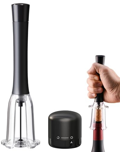 FBBULES Set di Cavatappi a Pressione d'Aria, Apribottiglie Pompa con Tappo per Vino in Silicone Riutilizzabili, Facile da Usare e Portatile per Casa Feste, Regalo per la gli Amanti del Vino
