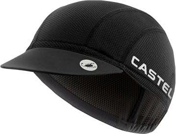 CASTELLI A/C 3 Cycling Cap, Lightweight Breathable Mesh Cap for Hot Weather Riding and Helmet Ventilation for Men & Women - Black - OneSize