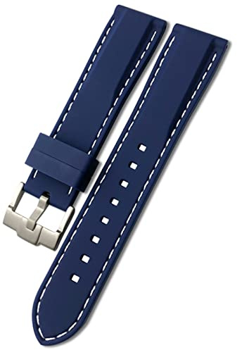 BDDCYWY För WatchBand 19mm 21mm 20mm 22mm 23,0 mm 24mm för mjuk vattentät silikonklockor/svart orange/24mm