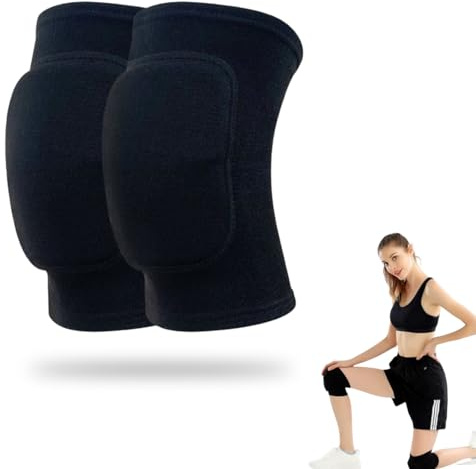 Yuqilin 1 Paio Ginocchiere Sportive,Unisex Ginocchiere Pallavolo Danza Morbide Protezione Ginocchio Sostegno Manica Elastica Yoga Ginocchiere Palestra,per Bici Calcio Basket Ginnastica Ritmica(S)
