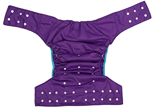 Pañal de tela para adultos lavable, pañal para adultos reutilizable e impermeable con cierres de presilla ajustables, tejido de TPU transpirable para el cuidado de personas mayores