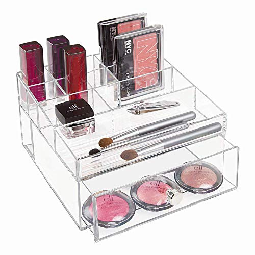 iDesign 37360EU Clarity Kosmetik-Organizer mit Schublade, durchsichtig