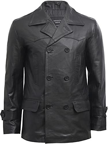 BRANDSLOCK Herren WWII Echtes Leder Biker Jacke Deutsch Military Vintage