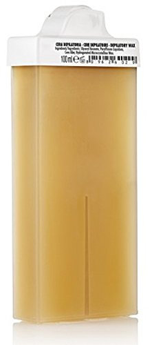 Kosmetex Wachspatrone Honig - Schmal 15mm Rollen-Aufsatz, Enthaarungswachs, Warmwachs, 100ml, 1 x 100ml schmal
