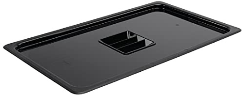 Lid for Polycarbonate Gastronorm Container - Black. 1/1 gastronorm size