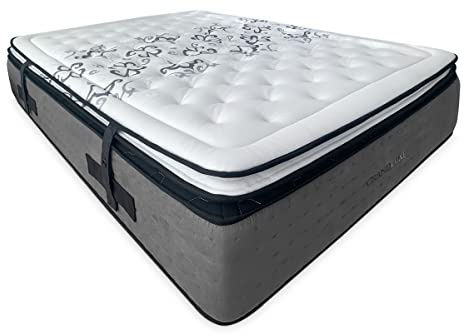 Duérmete Online Duérmete Stor Komfort-Grand Luxe Graphene Viskoelastisk madrass 160 x 200 x 40 cm, Visco Profilerad Topper, Grå, 160x200