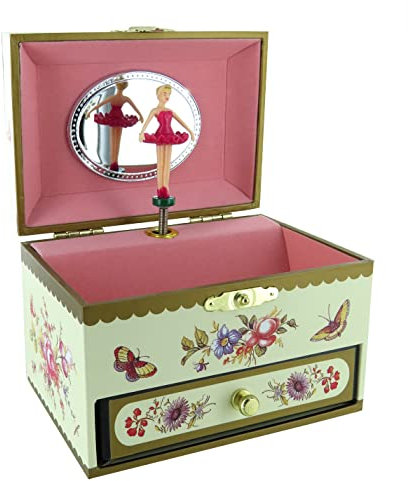 Boîte à musique / boîte à bijoux musicale / coffret musical à bijoux en bois avec ballerine dansante et mécanisme musical à ressort de 18 notes (Réf: 35-102) - Once upon a december - Anastasia