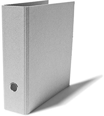 Modulor Ordner-Set, Aktenordner aus Graukarton mit Hebelmechanik, Ringordner mit 8 cm Rückenbreite für DIN A4, grau, 29,0 cm x 31,5 cm. (10)