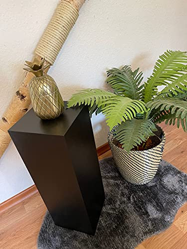 Wolkenstube Dekosäule schwarz seidenmatt, Deko Säule schwarz, Podest (80x30x30cm)