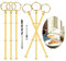 ANGELEMM 6 Pack Etageren Stangen Set Etagere 3 Etagen Vintage Metallstange Gold Stäbe Bausatz Stange mit 6mm ​Bohrer Mittellochausstech ​für Hochzeitstorte Tortenständer