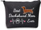 Dackel Geschenke Make-up-Tasche Best Dackel Mom Ever Kosmetiktasche Reisetasche Dackel Liebhaber Geschenke, Schwarze Tasche mit Dackel-Motiv