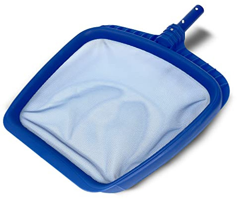 Pool Kescher Laubkescher, flach stabile robust Ausführung feinmaschig Kescher Reinigung Poolkescher Poolreinigung, ohne Teleskopstange