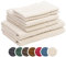 liebling Frottier Set Fischgrät, je 2 x Handtücher 50 x 100 cm, Duschtücher 70 x 140 cm, Gästetücher 30 x 50 cm, Ökotex, 60 Grad, saugstark, schnelltrocknend, Creme