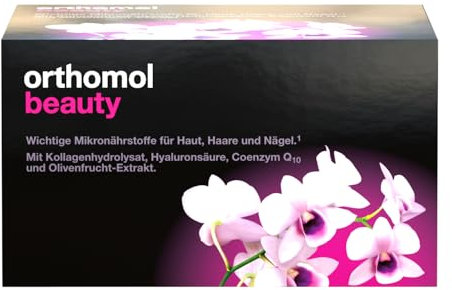 Orthomol Beauty für Frauen - Mikronährstoffe für Haut, Haare und Nägel - mit Hyaluronsäure, Kollagen und Coenzym Q10 - Nachfüllpackung, 30 St. Tagesportionen