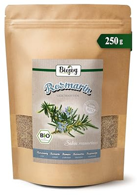 Biojoy BIO-Romarin séché (250 g), coupée, feuilles de romarin (Salvia rosmarinus)