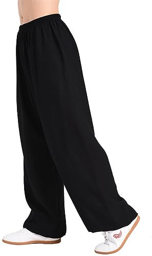 GImLy Kung Fu Hosen Tai Chi Und Wing Chun Herrenhose Damen Kampfsport Taiji Training Hose Qigong Shaolin Weite Beine Knickerbocker Jogginghose Freizeithose,002,XXL