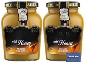 Dijon Mustard with Honey Bundle Consists of Maille Dijon Mustard 230g (Pack of 2) - Smooth, Sweet, and Savory Mustard for Culinary Delights
