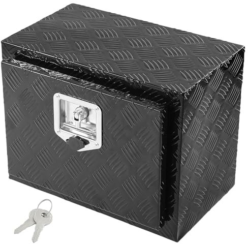 VEVOR Truckbox Werkzeugbox, Unterboden-Anhängerbox, Werkzeugkasten 46 x 32 x 36 cm Pickup-Aufbewahrungsbox, Aluminiumlegierung, 20 kg belastbarer Werkzeugkasten, abschließbare Aufbewahrungsbox