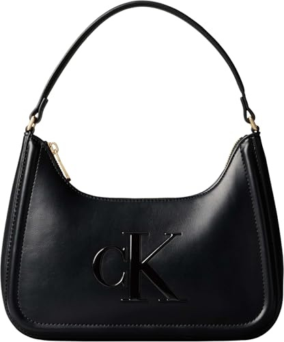Calvin Klein Donna Borsa a Spalla Bold Small con Logo, Nero (Black), Taglia Unica