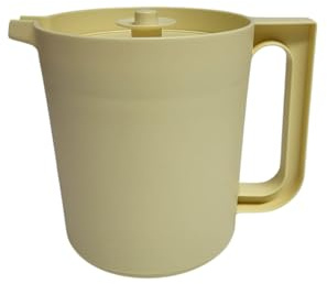 Tupperware Kanne Wasserkrug Milchkanne Pitcher auslaufsicher mit Druckdeckel BPA-frei (gelb 1,0 Liter)