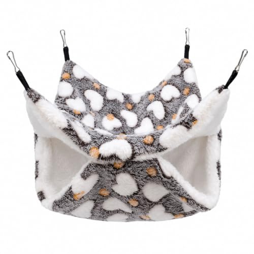 Pyralidsg Hamac pour Petit Animal, 34 x 34cm Maison Cochon d'Inde Double Couche, Hamac pour Cage de Petit Animal de Compagnie, Hamacs pour Animaux, Chinchilla, Hamaster, Autres