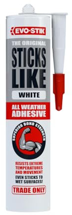 EVO-STIK Sticks Like Adhesive White - 290ml - All Weather - Extreme Temperature & Movement Resistant