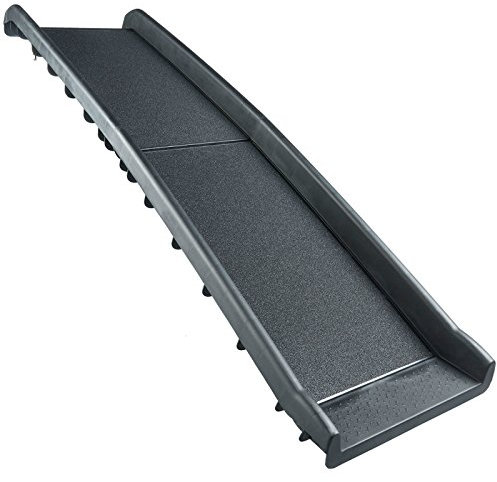 RayGar Folding Dog Ramp – Lightweight & Portable Pet Ramp for Cars, Vans & Travel – Non-Slip Surface, Strong & Durable (Black)