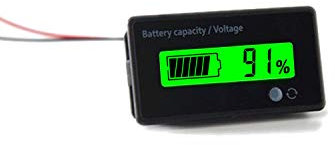 Proshopping DC 12V 24V 36V 48V 72V Battery Meter, Capacity Voltage Monitor