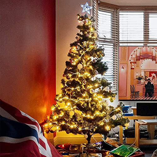 Manguera de luz, 30M 300LED Luces de cuerda 8 modos alimentados por USB Luces de hadas impermeables para jardín, patio, Navidad (Cálido)