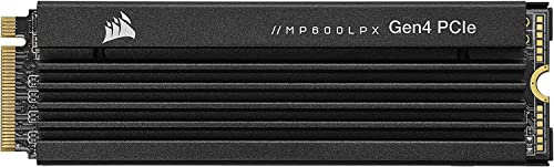 Corsair CSSD-F4000GBMP600PLP Pro LPX M.2 NVMe PCIe x4 Gen4 SSD optimiert für PS5 (Bis zu 7, 100 MB/sec Sequenzielle Lesegeschwindigkeit, 6800 MB/sec), Schwarz, 4 TB