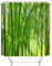 Lieson Anti Schimmel Duschvorhang Polyester 180x180 cm, Grüner Duschvorhang Bambus Motiv Waschbarer Wasserdichter Duschvorhang Textil