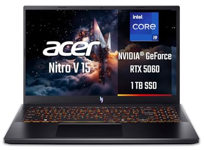 acer Nitro V 15 ANV15-52-94KP Notebook Gaming, NVIDIA GeForce RTX 5060 8 GB GDDR7, Processore Intel Core i9-13900H, Ram 16 GB DDR4, 1024 GB SSD, Display 15.6 FHD IPS 165 Hz LED LCD, Windows 11 Home