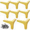 MIVIDE 8stk. Möbelfüße Gold, 10cm Schrankfüsse Gold, Belastbar Bis 800kg, Möbelfüße Metall Dreieckig für Sofa, Tisch, Bett, Kleiderschrank (Mit 40 Schrauben)