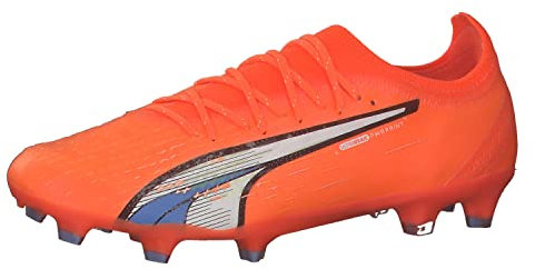 PUMA Football Boots Ultra Ultimate FG/AG 39 Ultra Orange White Blue Glimmer