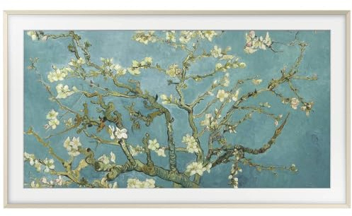 Samsung The Frame - Cornice per TV 43 pollici, smussata, color oro sabbia, accessorio per TV The Frame da 43 (LS03A, LS03B, LS03BG), fissaggio magnetico