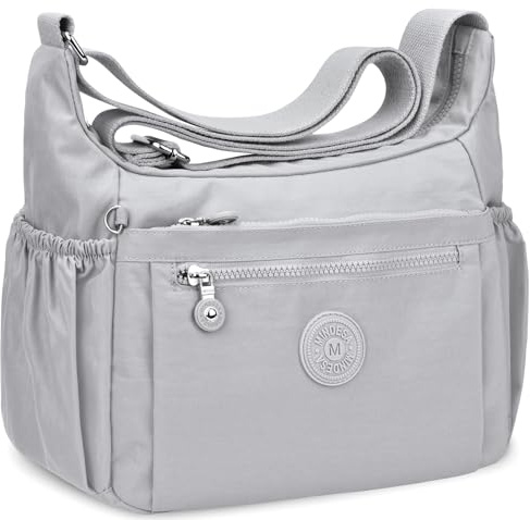 WACCET Borsa a Tracolla da Donna, Borsa Tracolla Grande Multitasche in Nylon Impermeabile Borsa a Spalla Donna con Tracolla Regolabile Leggera Crossbody Bag Donna per Shopping Lavoro Viaggio Festa