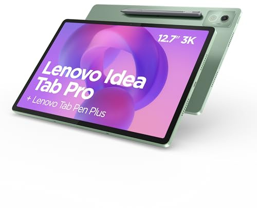 Lenovo Idea Tab Pro Tablette 12,7 3K (MediaTek Dimensity 8300, 8 Go RAM, 256 Go UFS 4.0, 144 Hz, Wi-FI 6E, Bluetooth 5.3, Android 14) Vert - avec Stylo