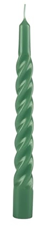 Lacquered Tortillon Candles Diameter 2.2 cm Height 21 cm – 6 Pieces – Colour Sage Cereria Di Giorgio