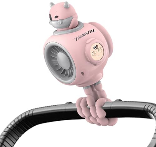 Genérico Ventilador de para Cochecito,Ventilador Portátil Con Pulverizador De Agua | Dispositivo Multifuncional de Enfriamiento para Carrito, Camping, Viajes y Silla de Auto