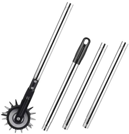 iplusmile 1Satz Rasenkantenschneider mit Verstellbarem Edelstahlgriff Teilig Manueller Rasen Edger für Präzise Kanten und Müheloses Trimmen für Große und Kleine Rasenflächen