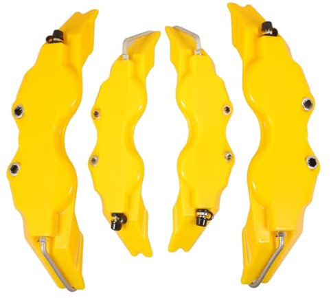 Warmhm 2sets Brake Caliper Cover Kit Style Caliper Wrap for Car Covers Includes Front and Rear Brake Protection Fits Wheel Hub in Small Enhances Car Accessories Look