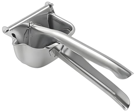 Manuelle Fruchtentsafter, Hand-Saftpresse, eingebauter poröser Filter, ergonomischer Griff, Multi-Fruit-Extraktor, 304 Edelstahl, 23 x 12,3 x 5,5 cm