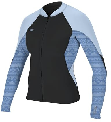 Women's Bahia 1/0.5 Full Zip Jacket, Tempsteel/Surfab/Chamblu, 10