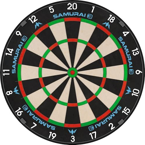 Mission Samurai 3 Bristle Dartboard Knife Wire Black Number Ring.