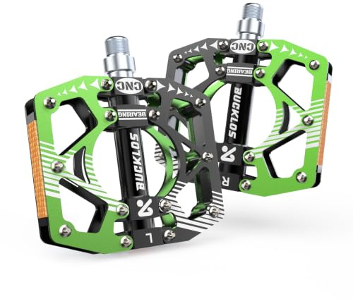 AEYINO Aluminum Flat Bike Pedals with Sealed Bearings - 9/16