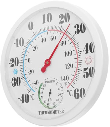 OSALADI Termómetro Digital de Pared para Interior con Higrómetro Preciso Medidor de Humedad y Temperatura Ambiental para Hogar Dormitorio y Sauna Sensor de Clima Fácil de Instalar