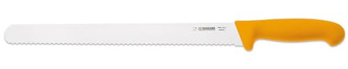 Giesser seit 1776 - Made in Germany - Schinkenmesser orange, Basic Orange, Klinge 31 cm, Wellenschliff, rutschfest, scharfes Aufschnittmesser spülmaschinenfest, rostfrei