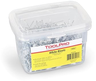 ToolPro Pop Rivets for Ceilings, 1/8 (500, White)