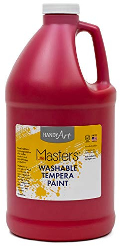Handy Art Little Masters tvättbar tempera färg, 64 Fl Oz (förpackning med 1), röd